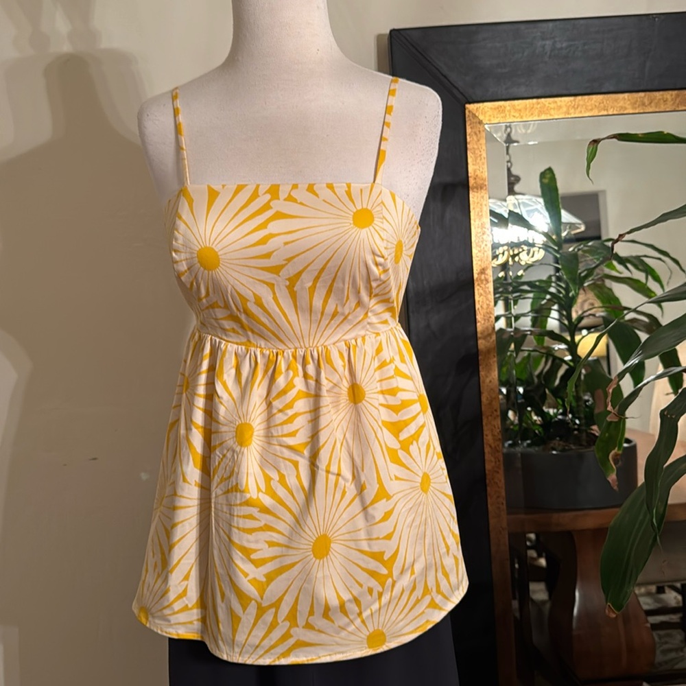 Flora Bea Cotton lined Top with adjustable straps.